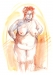 Red Haired Female Nude Model